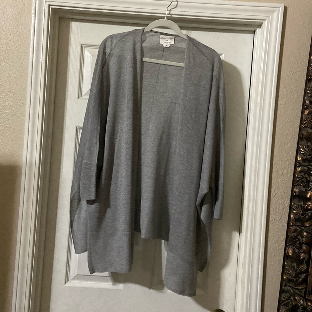 Sweater cardigan cape